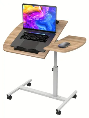 Immagine prodotto di Tavolo per laptop - Tavolino da letto - Scrivania portatile - Tavolo da lavoro - Tavolino ausiliario - Regolabile fino a 96,5 cm