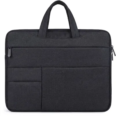 Image de Housse pour Ordinateur Portable 14 Pouces, avec Poches Rangement Multi Compartiment - Noir