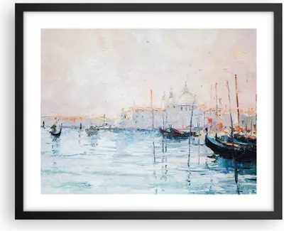 Produktbild von Gerahmtes Poster - Schwarzer Rahmen - Venedig Basilika - 50x40 cm - Wand Bild - Wanddeko - Wandbilder - Kunstposter - Wandposter - Bilderrahmen - Bilder - Kunstdruck - Wandbild - P2BAA50x40-3662