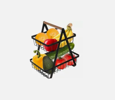 Image de Ruhhy 24265 panier de fruits/légumes à deux niveaux