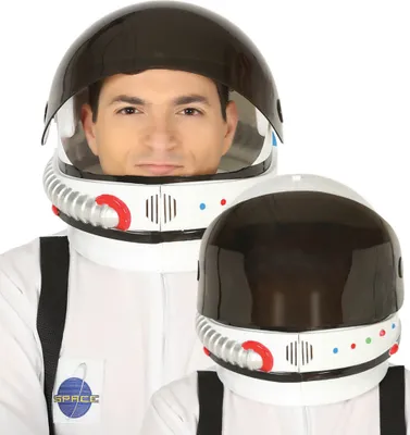 Immagine prodotto di Casco da pilota Casco da astronauta Casco da astronauta Accessori per costumi di Carnevale, Colore: Bianco