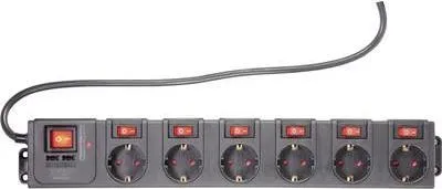 Immagine prodotto di Renkforce 615C-CMB-SUSB Steckdosenleiste mit Schalter Schwarz Schutzkontakt (RF-3313344)
