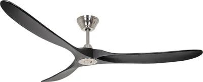 Immagine prodotto di Ventilatore da soffitto a risparmio energetico con telecomando Eco Genuino 180 cm Cromo opaco / Nero opaco
