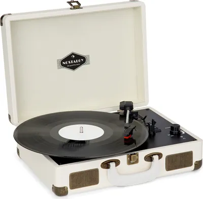 Produktbild von auna Nostalgy by Peggy Sue retro gramofón platne USB AUX krémová/vzhľad mosadze