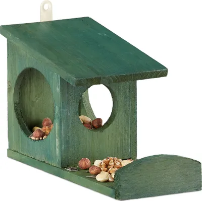 Produktbild von relaxdays Eichhörnchen Futterhaus zum Hängen