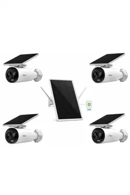 Image de Kit de vidéosurveillance IMOU Cell 3C, comprenant 4 caméras WiFi 3MP avec routeur 4G LTE
