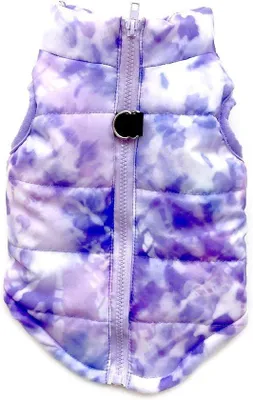 Image de Veste d'hiver pour animaux de compagnie, XS, violette avec capuche