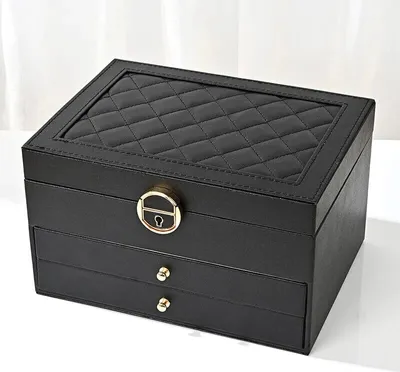 Produktbild von Schmuck Aufbewahrungsbox Multi-Layer Organizer für Schmuck Halskette Ohrring Leder Schmuck Lagerung Verpackung Display Boxen