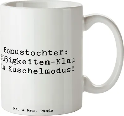 Produktbild von Mr. & Mrs. Panda Tasse Spruch Bonustochter Überraschungen - Weiß - Geschenk, Kaffeebecher, Geschenke, Teetasse, humor, handgemacht, Kaffeetasse, süßigkeiten, Pott, Becher