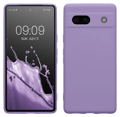 Produktbild von kwmobile Handyhülle für Google Pixel 7a Hülle - weiches Handy Silikon Case - Schutzhülle Cover - Veilchen Lila