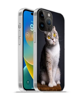 Produktbild von MuchoWow® Handyhülle Schutzhülle Hülle für Apple iPhone 14 Pro Max Katze - Augen - Licht Silikon Softcase Handy Hülle