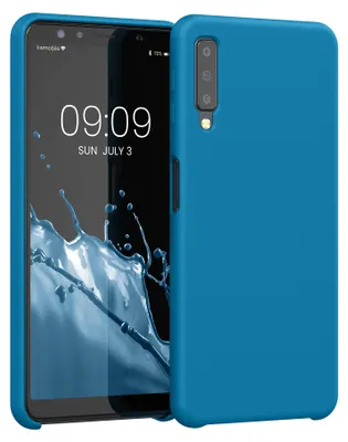 Produktbild von kwmobile Handyhülle für Samsung Galaxy A7 (2018) Hülle - Case Silikon - Kabelloses Laden - Schutzhülle Cover in Karibikblau