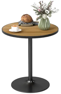 Produktbild von HOMCOM Esstisch, Runder Küchentisch, Moderner Esszimmertisch mit Holzoptikplatte