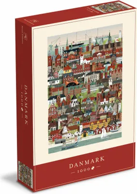 Obrázok produktu pre Martin Schwartz Puzzle Dánsko / Danmark, City Puzzle Denmark, 50 x 70 cm, 1000 dielikov, MS0600