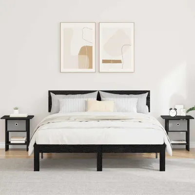 Immagine prodotto di vidaXL Comodino, set da 2 pezzi, nero effetto rovere, 41 x 40 x 45 cm