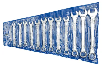Immagine prodotto di Set di chiavi a bussola combinate, 12 pezzi: 6, 7, 8, 9, 10, 11, 12, 13, 14, 17, 19, 22 mm