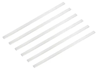 Imagen del producto de Perfil de aluminio plano, 5 x 10 mm, 6 unidades, 305 mm de largo, para el taller