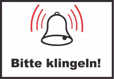 Produktbild von Bitte klingeln Schild A5 Rückseite selbstklebend