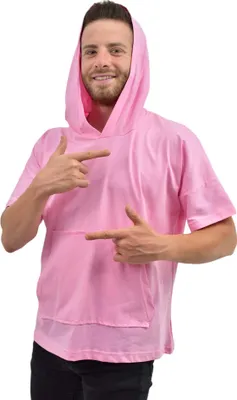 Produktbild von Oversize T Shirt Kurzarm mit Kapuzze Hoodie Royyen 333 – ROSA / STD