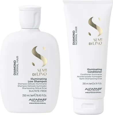 Obrázek produktu pro Alfaparf SDL Diamond Illuminating Low Shampoo 250ml + Alfaparf SDL Diamond Illuminating Conditioner 200ml