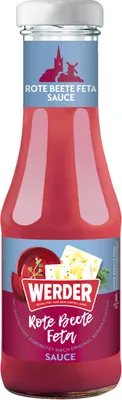 Produktbild von Werder Sauce Rote Beete Feta 250 ml Glasflasche Feinkost Grillen BBQ Dip