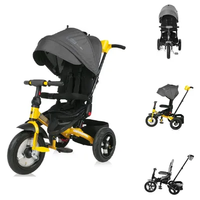 Produktbild von Lorelli Tricycle Jaguar 4 in 1 Gummireifen, Sitz drehbar, Stange, verstellbar
