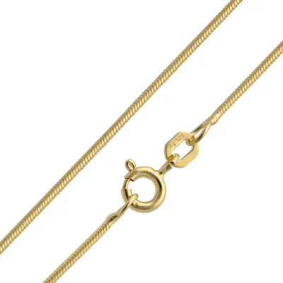 trendor 15695 Feine Schlangenkette 925 Silber Vergoldet Kette Damen 1,1 mm 1