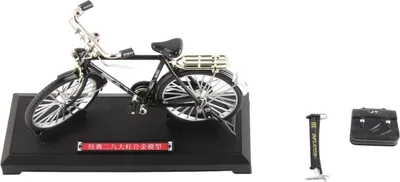 Obrázok produktu pre Zliatinový model bicykla, zbierka miniatúrnych simulácií, voľne stojaci bicykel s nafukovacou taškou
