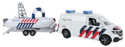 Obrázek produktu pro VW Transporter Policejní autíčko s lodí Die-Cast kov 29 cm