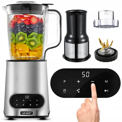 Yoer Vitalio 2-in-1-Standmixer, 2200 W, 2,4 l, mit Saftsieb