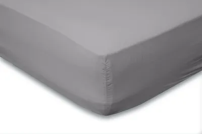 Produktbild von Eleganzzz Spannbetttuch Jersey Stretch – Grau – 80/90x190/200 – 35 cm Eckhöhe – 100% Baumwolle