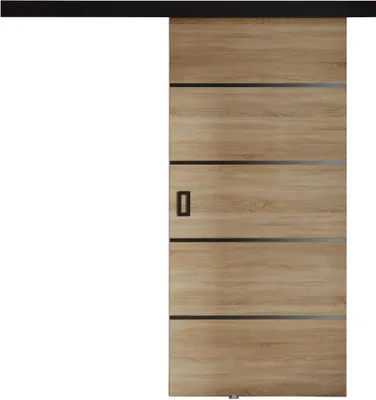 Produktbild von KIER FURNITURE Schiebetür Komplettset WERDI PLUS Sliding Door, Raumteiler Schiebetür Eiche Sonoma 106x205x1,6 cm