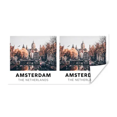 Produktbild von MuchoWow® Poster Amsterdam - Niederlande - Wasser 150x75 cm - ohne Rahmen