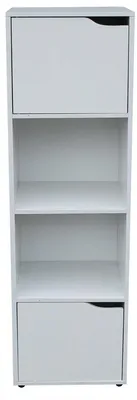 Immagine prodotto di Libreria 2 Ripiani 2 Ante 30x29x120 cm in Legno Bianco