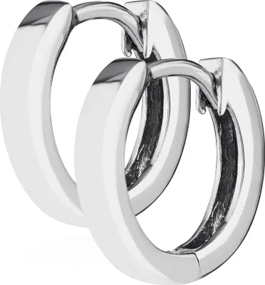 Produktbild von Paar 925er Sterlingsilber Klappcreolen Ohrringen 12,4 X 2mm Anlaufgeschützt 4799