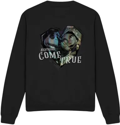 Obrázek produktu pro The Nightmare Before Christmas - "Nightmares Come True" Sweatshirt für Herren/Damen Uni TV3979 (XL) (Schwarz)