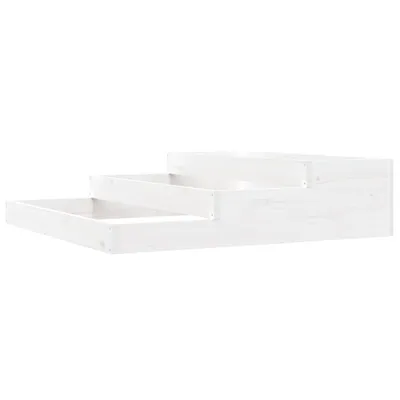 Image de vidaXL Bac à plantes blanc 107x107x27 cm pin massif