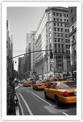 Produktbild von Poster - Poster ohne Rahmen - Amerika New York City Straße - 61x91,5 cm - Wand Bild - Wanddeko - Wandbilder - Kunstposter - Wandposter - Bilder - Kunstdruck - Wanddekoration - Wandbild P2XPA61x91-0445