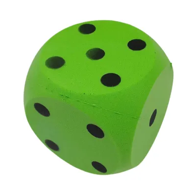 Produktbild von XXL-Schaumstoffwürfel Grün 15 cm - Weicher Jumbo-Augenwürfel für Spielspaß drinnen & draußen - Kinderfreundliches Wurfspielzeug