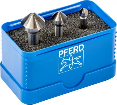 Immagine prodotto di Set di frese coniche HSS PFERD TOOLS, 3 pezzi, DIN 335 C 90°