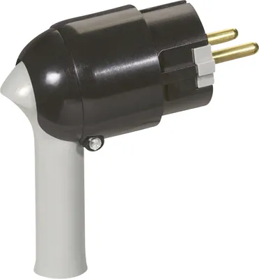 Produktbild von Legrand Steckdose Kupplung Stecker Schutzkontakt Griff IP20 grau schwarz weiß Stecker mit Schnellabzug, schwarz/grau