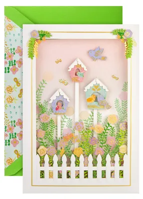 Produktbild von Hallmark Kleine Muttertagskarte – "Signature"-Kollektion, 3D-Vogelhaus-Design