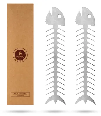 Image de Lot de 2 brochettes pour grill - 27 cm, idéales pour les légumes et la viande