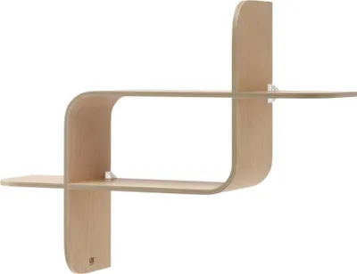Produktbild von Modernes Wandregal aus Holz, natur, 4 Ablagen, minimalistisch
