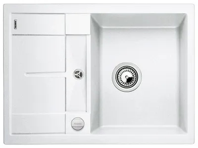 Produktbild von BLANCO METRA 45 S Compact, Schrankwaschbecken, Silgranit, Weiß, Doppelseitig, 45 cm, Deutschland
