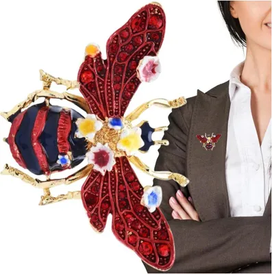 Immagine prodotto di Camerazar Elegante spilla in smalto con fiori e zirconi, argento