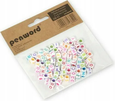 Image de Perles de lettres colorées 6x6mm 100pcs