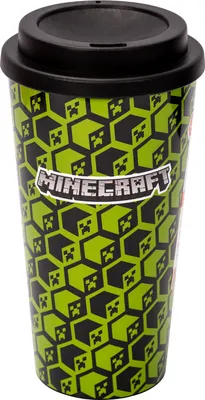 Produktbild von Minecraft Creeper To-Go Becher – 520 ml Thermobecher mit Schraubdeckel, offiziell lizenziert & perfekt für unterwegs