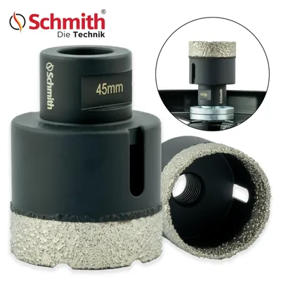 Obrázok produktu pre Diamantový vrták na dlaždice SCHMITHDiamantová píla na diery so stopkou M14 45 mm