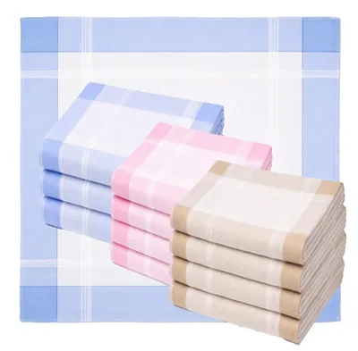 Produktbild von Betz 12 Stück Damen Stoff Taschentücher Paloma 2 Größe 32x32 cm 100% Baumwolle Dessin 02